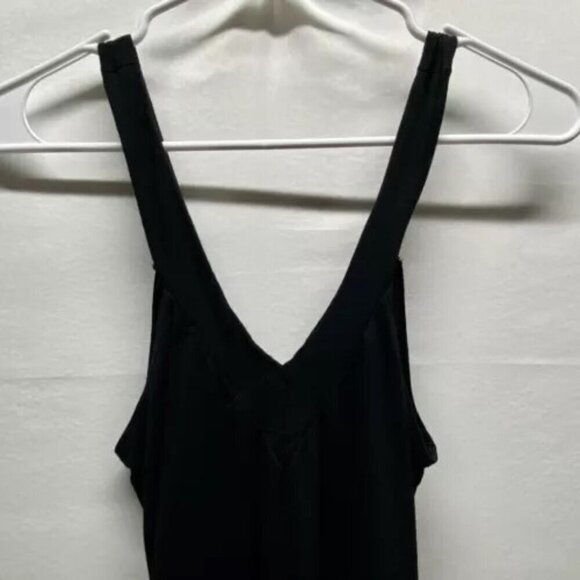 Charlotte Russe Tank Top Ladies Medium Black Rouched Front Banded Bottom Y2K EUC - Picture 4 of 10
